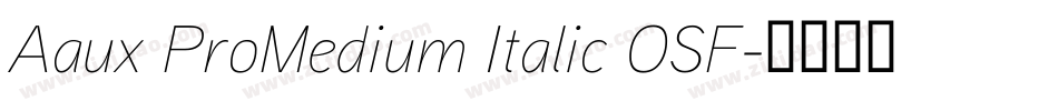 Aaux ProMedium Italic OSF字体转换